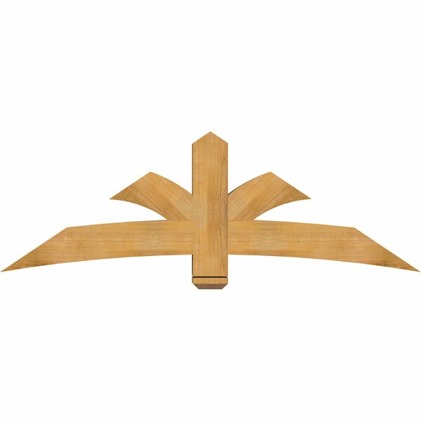 Ekena Millwork Davenport Rough Sawn Timber Gable Bracket, Western Red Cedar, 72"W x 24"H x 6"D x 6"F, 8/12 Pitch GBW072X24X0606DAV00RWR - main